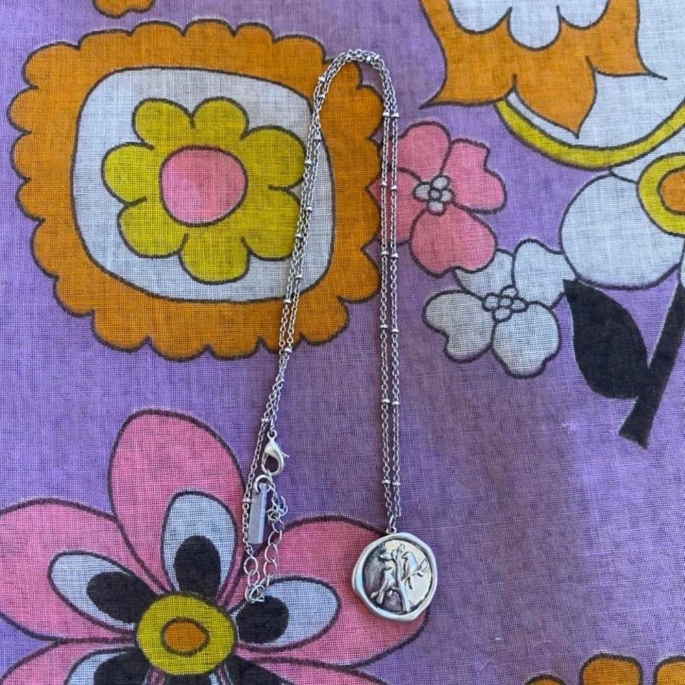 BNWOT Sterling tone Love Birds Necklace from demdaco! Perfect gift